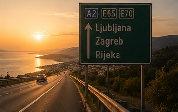 Motorway towards Rijeka – by car to Krk